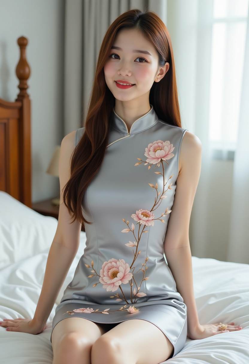 母亲展示手写食谱